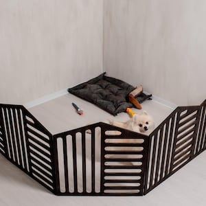 Dog Kennel Dark Playpen Puppy Kennel Wooden Enclosure for Dogs Puppy Fence Dog Kennel Puppy Home