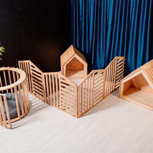 Milieuvriendelijke hondenbox lichte puppykennel houten omheining voor honden puppyhek hondenkennel puppy thuis