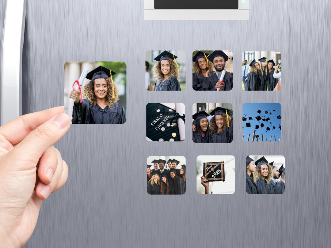 Graduation Pictures Keepsake Gift Custom Photo Magnet Buttons 2x2 ...