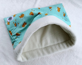 Capybara Cuddle Sack with Polar Fleece Lining, Guinea Pig Fleece Bed by Gizmo & Co
