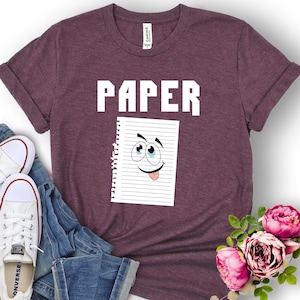 Rock Paper Scissors Matching Shirt, Rock Paper Scissors Game Tshirt, Funny School Tee, Christmas Friend Shirt, Halloween Costume Family Tee