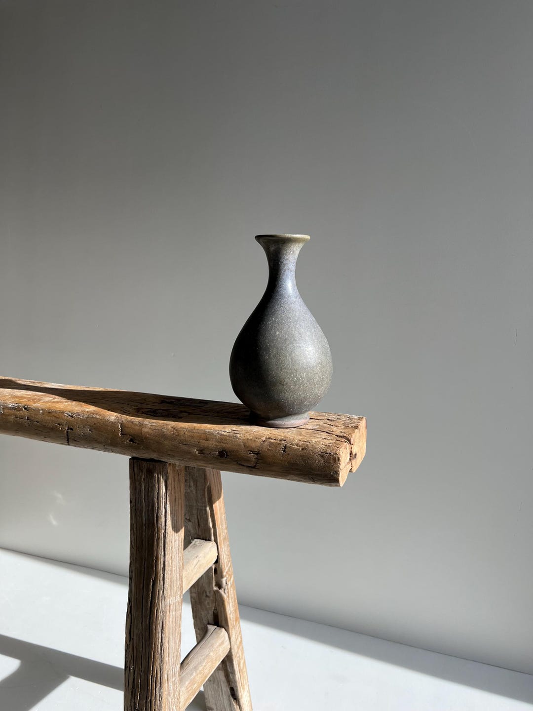 Hand Thrown Studio Pottery Vase Tall Narrow Ceramic Vessel Organic ...