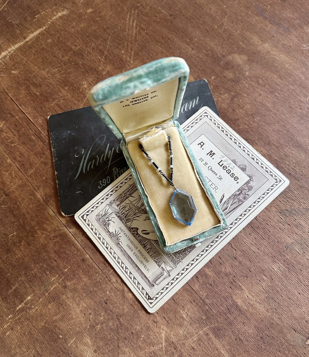 Antique Jewelry Presentation Box / Los Angeles Jewelers / Etsy