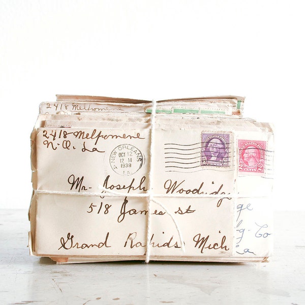 63 Handwritten Love Letters / 1930's Correspondence