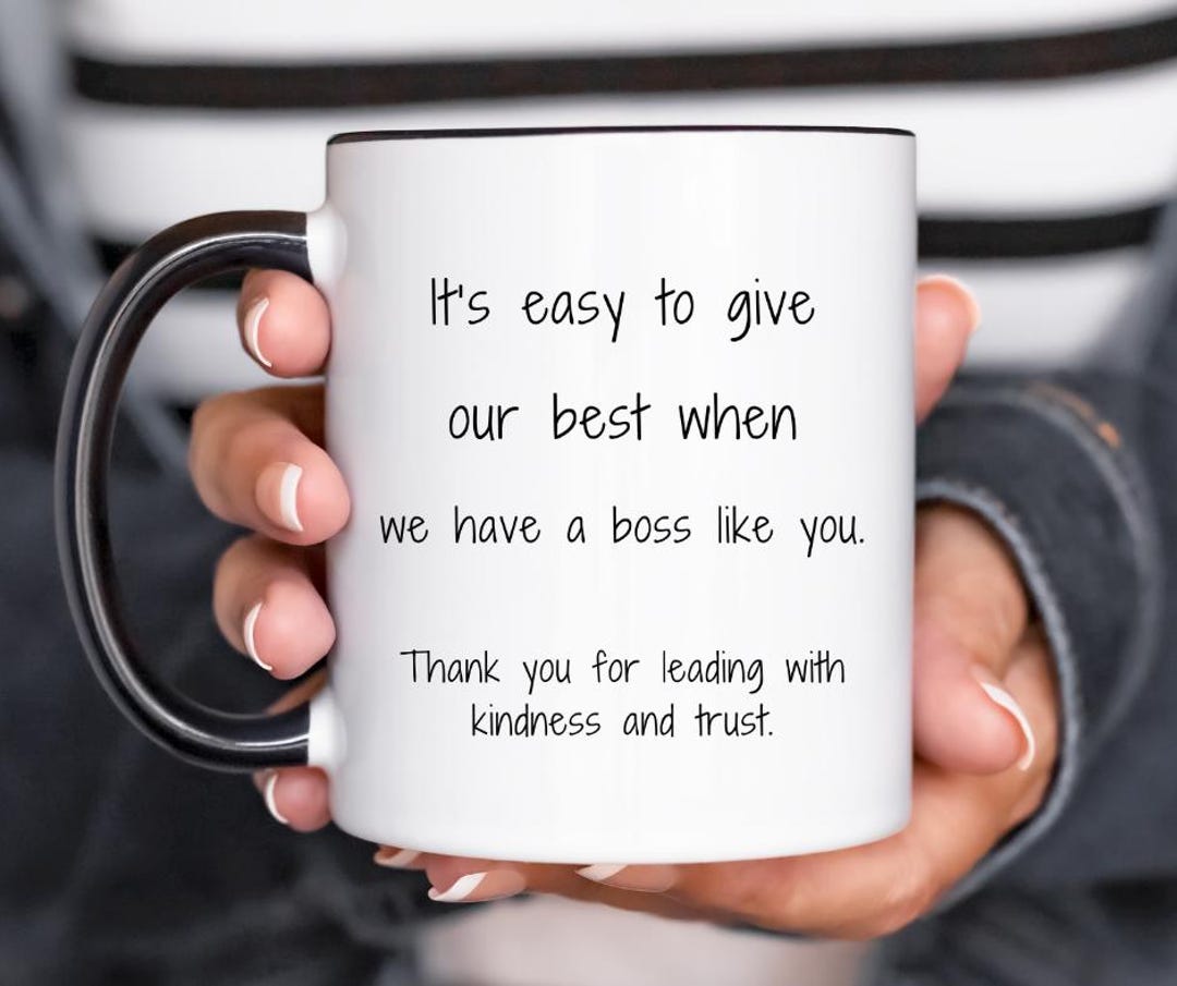 Boss Appreciation Mug, Thank You Gift for Manager, Employee Gift for ...