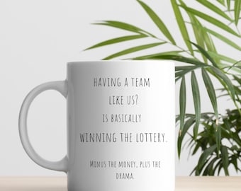 Funny Office Mug, Work Bestie Gift, You Dont Have to Be Crazy to Work Here Well Train You Mug, Coworker Humor Coffee Cup