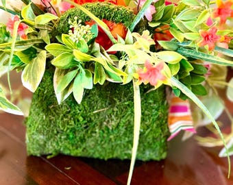 Moss Purse Floral Arrangement
