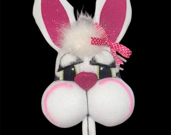 XL Easter Bunny Face Attachment - Spring Decor