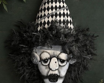 Hand painted BroomHilda Wreath Attachment