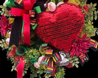 I LOVE US! Black History Month Wreath