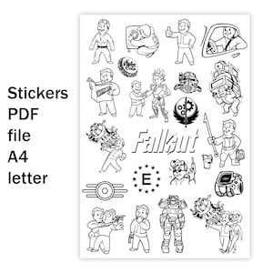 Pip-Boy-klistermärken. SVG- och PDF-filer för spelklistermärken