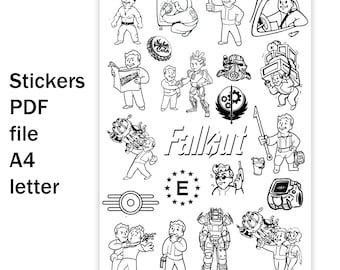 Pip-Boy stickers. SVG and PDF files Gaming stickers