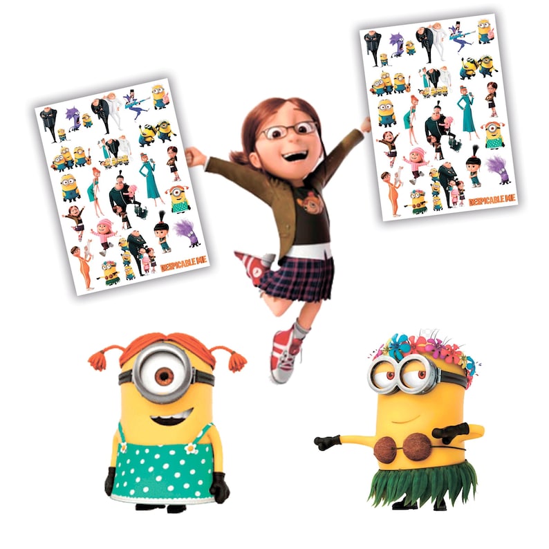 Despicable Me Stickers PDF File A4 Letter - Etsy
