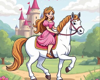 Kleine Prinzessin zum Ausmalen. 20 Seiten, quadratisch 210 x 210 mm PDF.