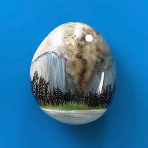 Hand Painted Gemstone: Yosemite