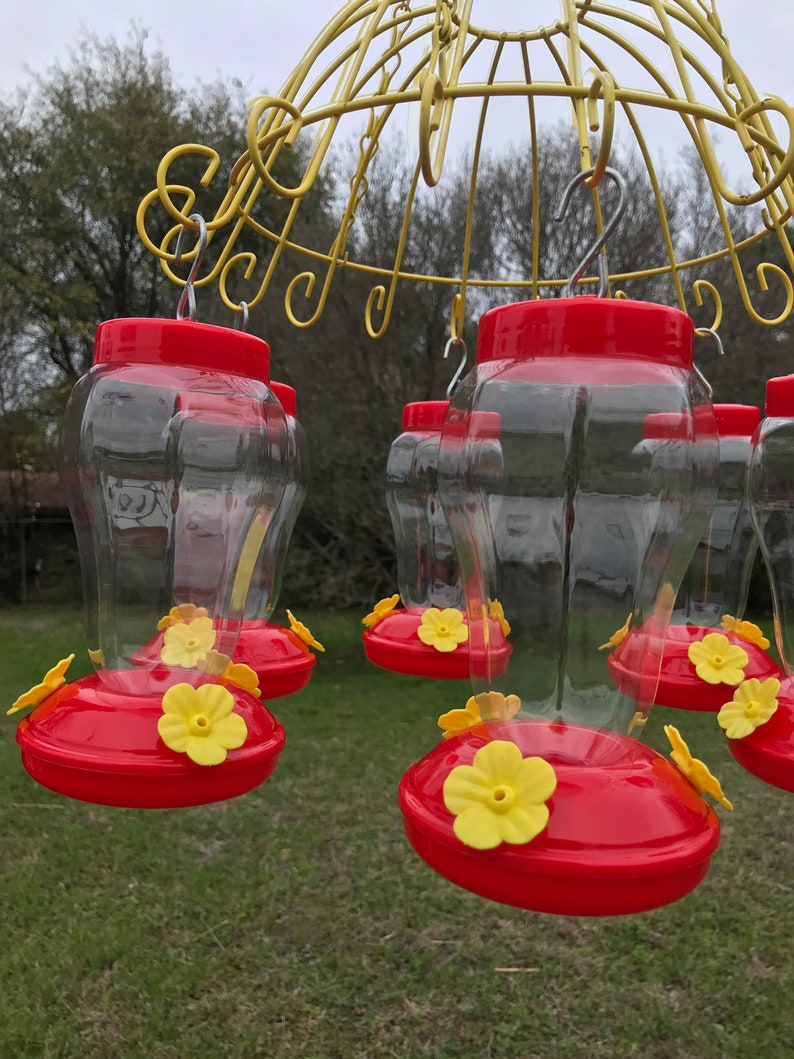 Metal Hummingbird Feeder Etsy