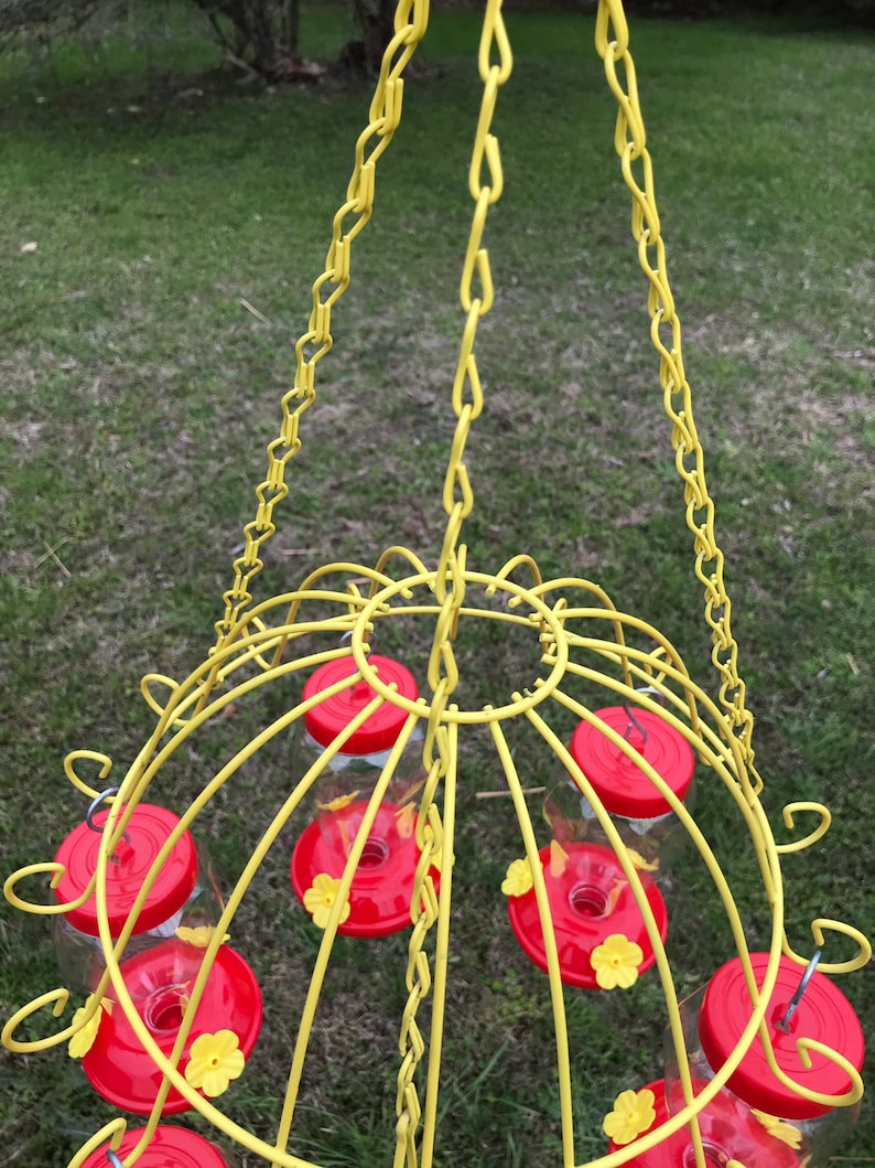 Metal Hummingbird Feeder Etsy