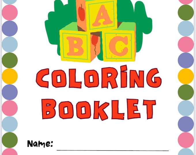 ABC Coloring Book for Kids | Learn Alphabet with Fun Fruits | Instant Download PDF