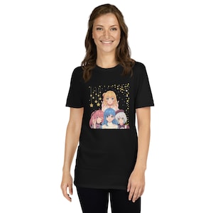 Anime Girls T-Shirt – Kawaii 4 Girls Tee – Japanese Manga Shirt – Otaku Gift – Aesthetic Anime Top – Cute Anime Shirt for Women & Teens