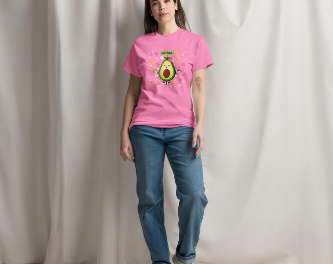 Avo Yoga T-Shirt – Cute Avocado Yoga Shirt – Funny Yoga Gift for Women, Yogis, and Veggie Lovers