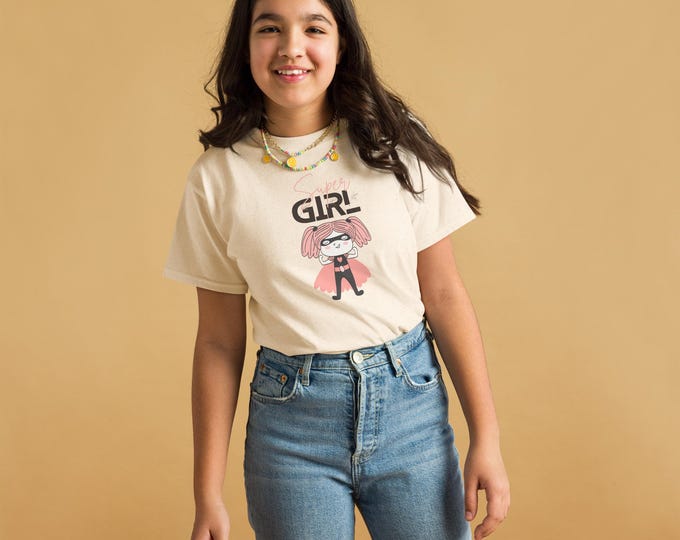 Supergirl Teen T-Shirt – Funny Cartoon Hero Girl Design for Girls