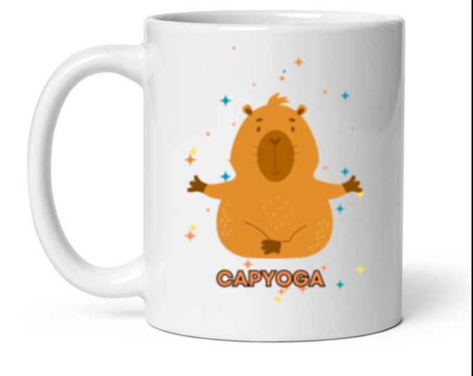 Capybara Yoga Mug | Cute Capybara Gift for Yoga Lovers | Funny Meditation Cup