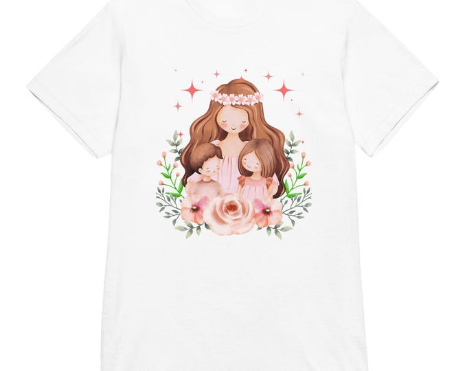 Mama & Kids Shirt – Floral Watercolor Mother’s Love Tee | Matching Family Gift | Mom with Children Shirt | Mother’s Day Present