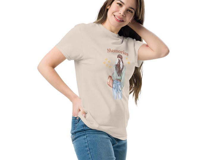 Memories Aesthetic T-Shirt | Soft Girl Shirt for Women | Emotional Art Tee | Boho Graphic Tee | Gift for Her | Dreamy Illustration Shirt