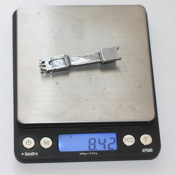 Sterling Silver Grandfather Clock Pin Brooch Figu… - image 5