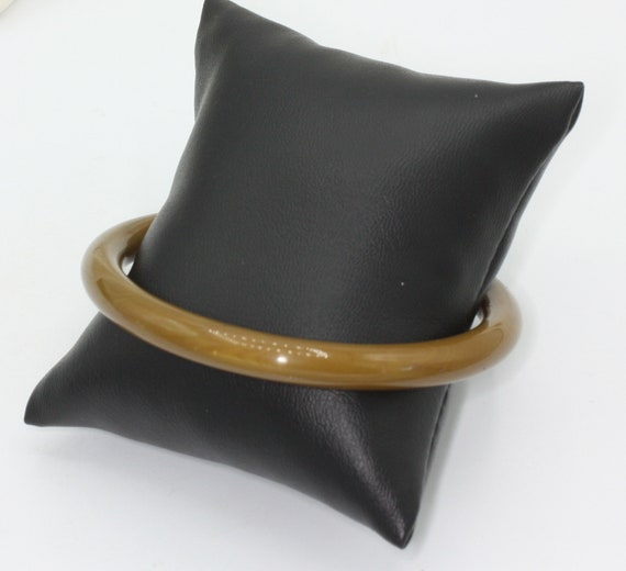 Bakelite Bangle Olive Green Pea Green Vintage Sta… - image 4