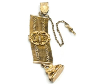 Victorian Watch Fob Chain and Vest Clip for Pocket Watch Monogrammed Fob