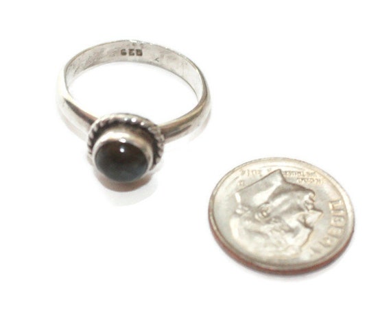Labradorite and Sterling Silver Ring Bezel Set Ge… - image 7