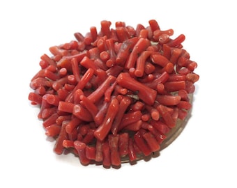Vintage Spezzati Branch Coral Brooch: Hand Made, Older Cluster Style