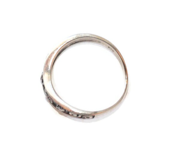 Oxidized Sterling Silver Turtle Ring: Vintage Cur… - image 7