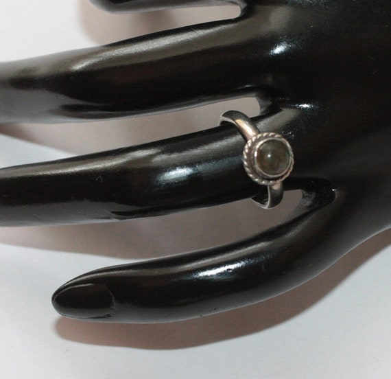Labradorite and Sterling Silver Ring Bezel Set Ge… - image 2