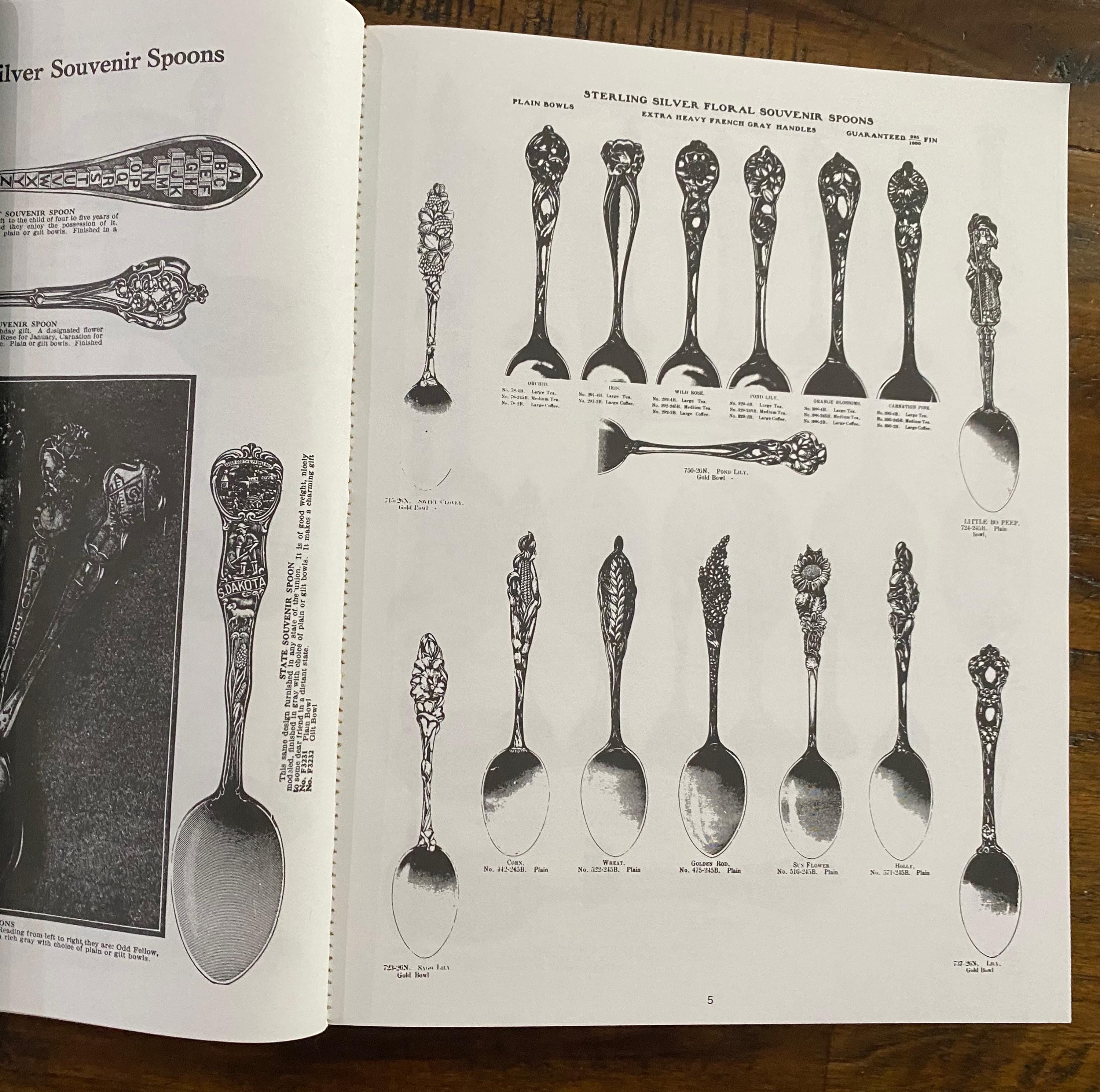 Spoons Refrence Vintage Silver Spoons Collector's Guide: Price Reference Book - Etsy