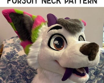 Lined Fursuit Neck Tutorial and Pattern