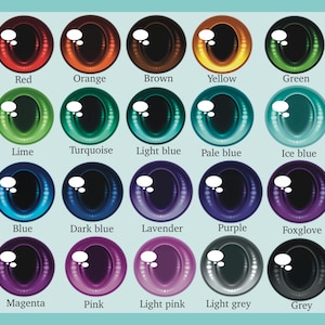 Base pour les yeux Fursuit, 25 couleurs