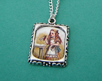 Alice in Wonderland 'Drink Me' Charm Necklace