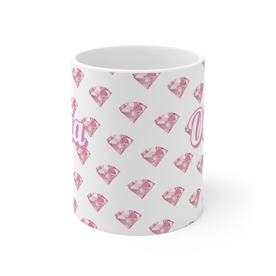 ピンクダイヤモンドマグカップ - 彼女へのカスタムネームギフト - Etsy 