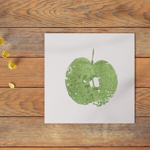 Biglietti di auguri: 4 bellissimi bigliettini Apple stampati a mano uno per uno.