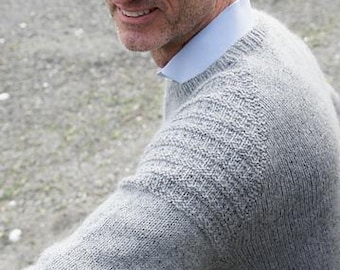 Emmett heren raglan trui (PDF breipatroon)
