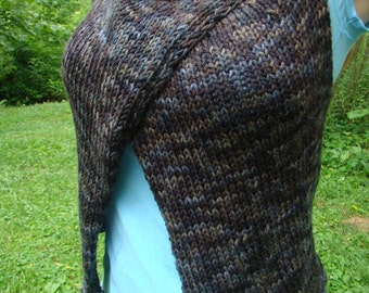 Pattern - Knitted Trapezoid Wrap, Worsted