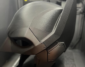 Casco conceptual de Batman 2022 / Armadura de cosplay de Dark Knight / Máscara magnética de cabeza completa / Réplica de disfraz de PLA con alto nivel de detalle