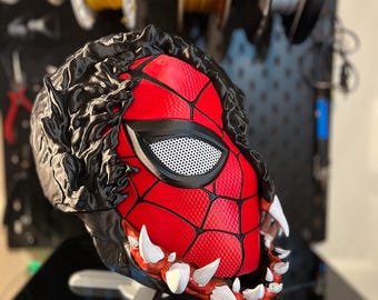 Venomized Spider-man Mask 3D Printed Hand-painted High-detail