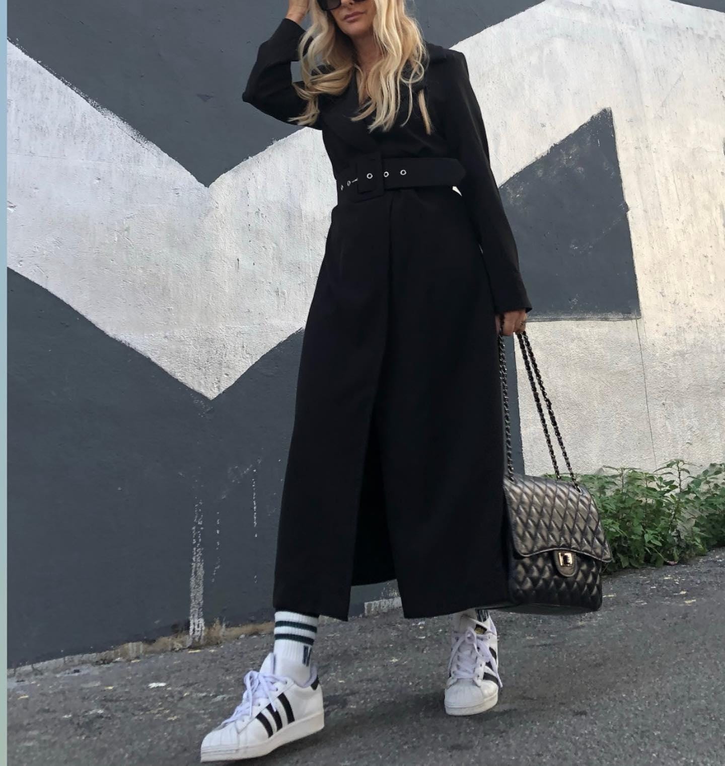 90s Black Wool Trench Coat: Handmade Vintage-style Overcoat - Etsy
