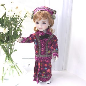 3 Stück chinesisches Kostüm passend für Ruby Red Fashion Freund Puppen. Mein Design und Muster