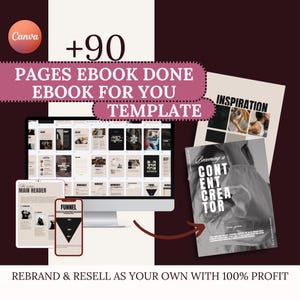 95-Page Done-for-You eBook Canva Template | Editable Professional Design for Content Creators, Coaches & Entrepreneurs
