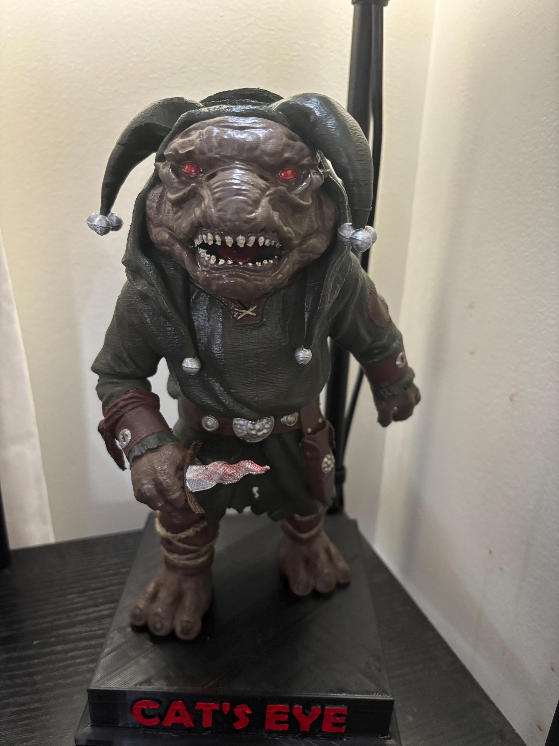 Cat's Eye Monster Figurine: 80s Horror Troll Statue - Etsy