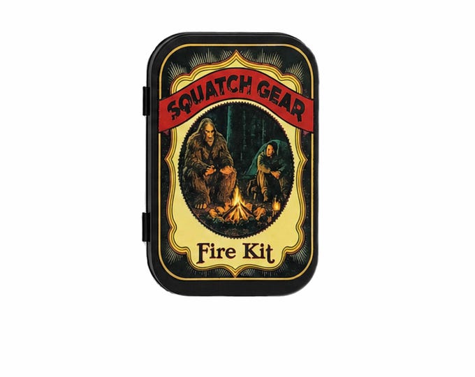 Featured listing image: Deluxe Sasquatch fire-starting kit. Gift for Bigfoot hunters, Father's Day, scouts